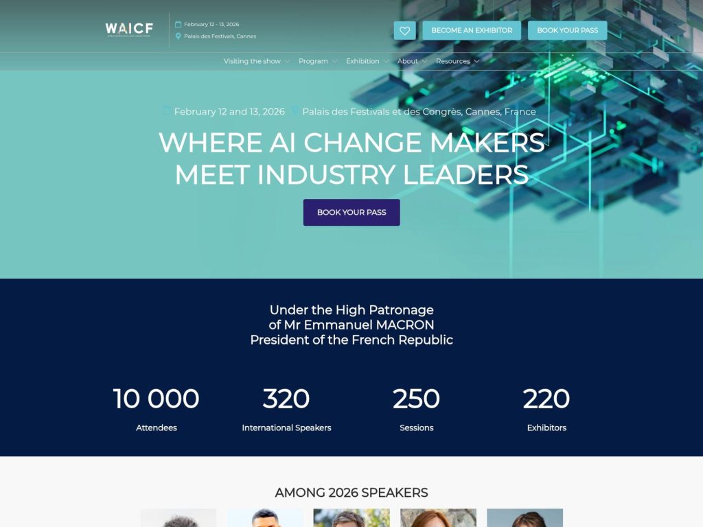 WAICF 2026 website