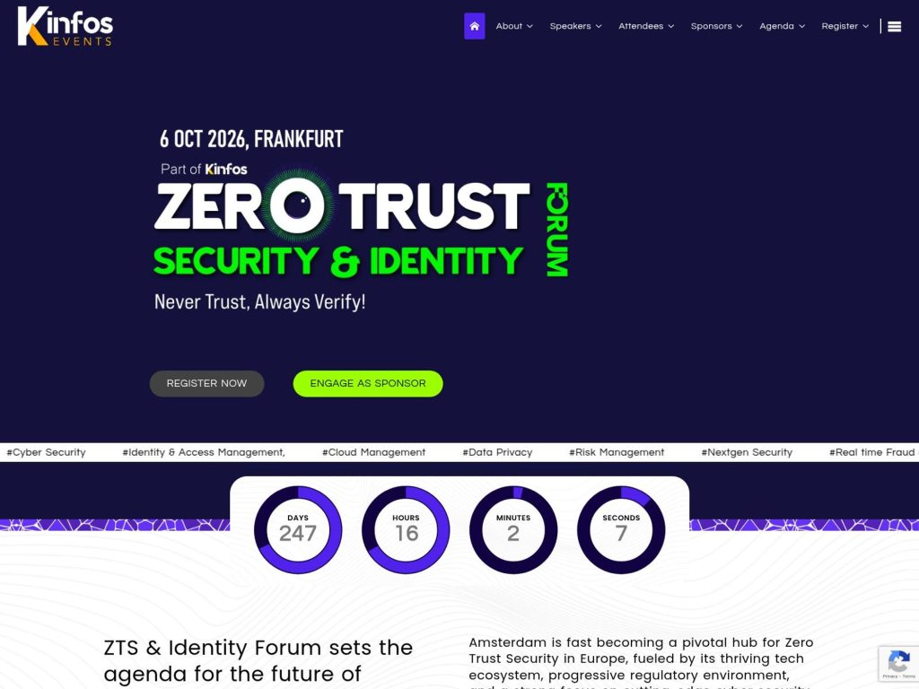 Zero Trust Security & Identity Forum website