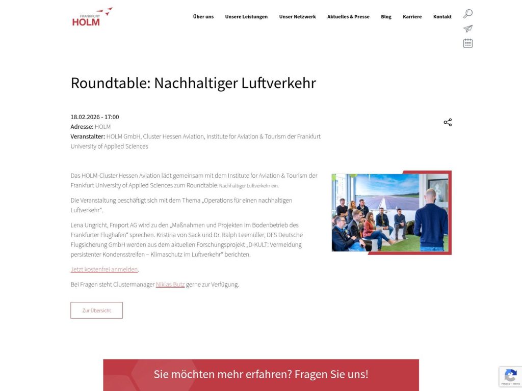 1. Nachhaltiger Luftverkehr Roundtable website