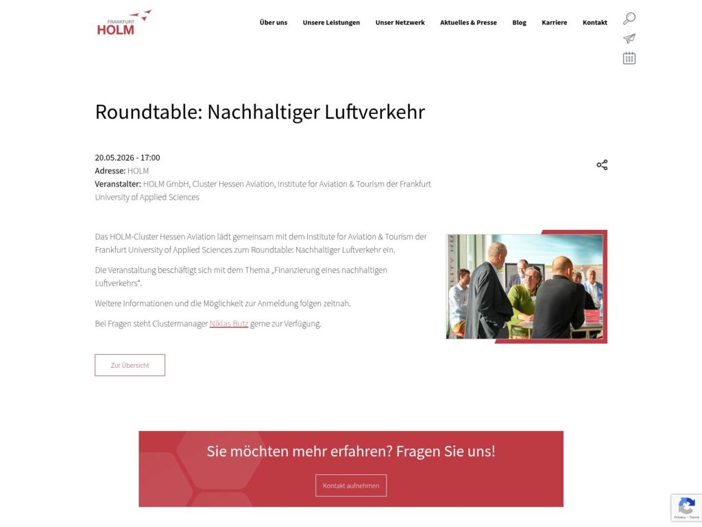 2. Nachhaltiger Luftverkehr Roundtable website