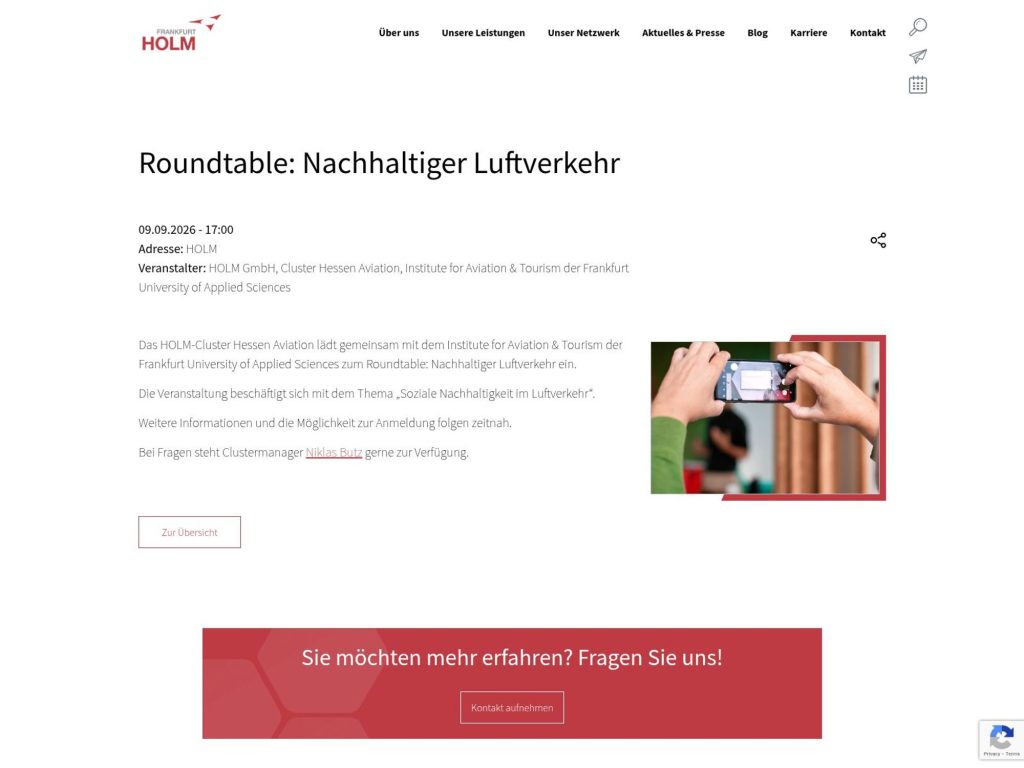 3. Nachhaltiger Luftverkehr Roundtable website