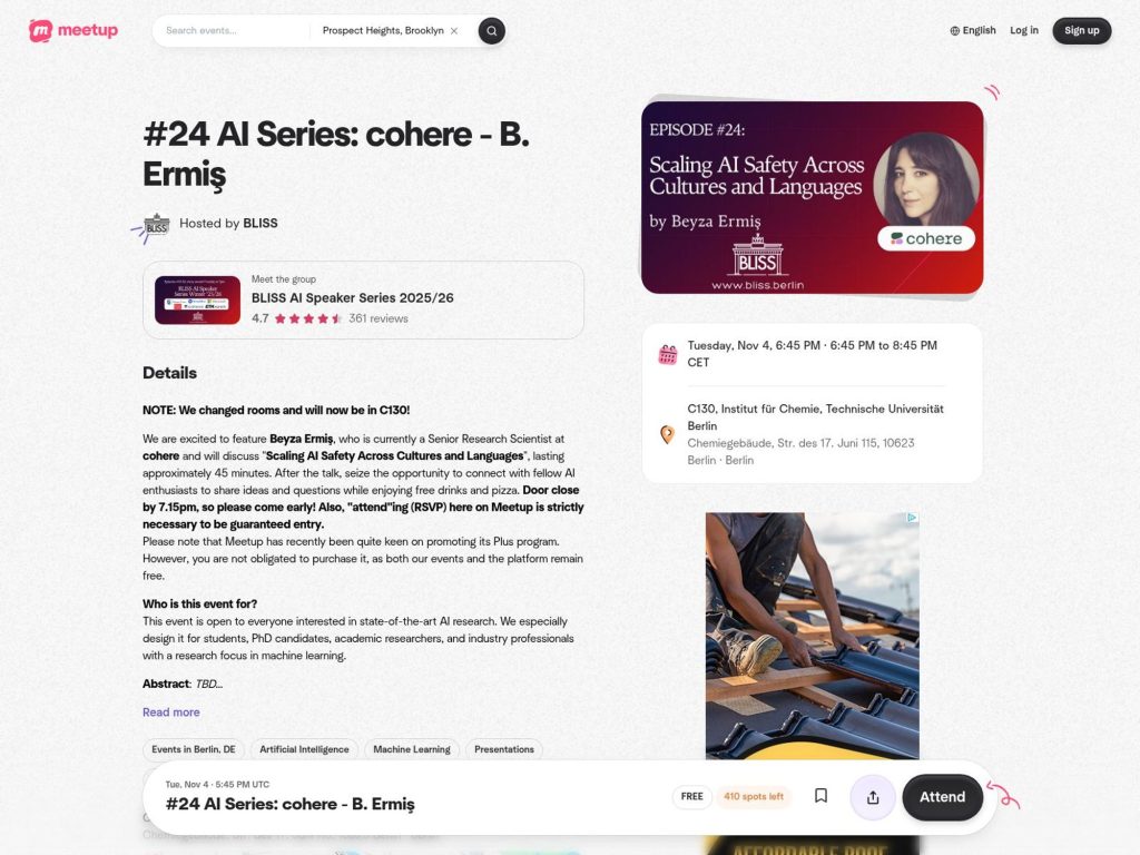 AI Series - Event screenshot