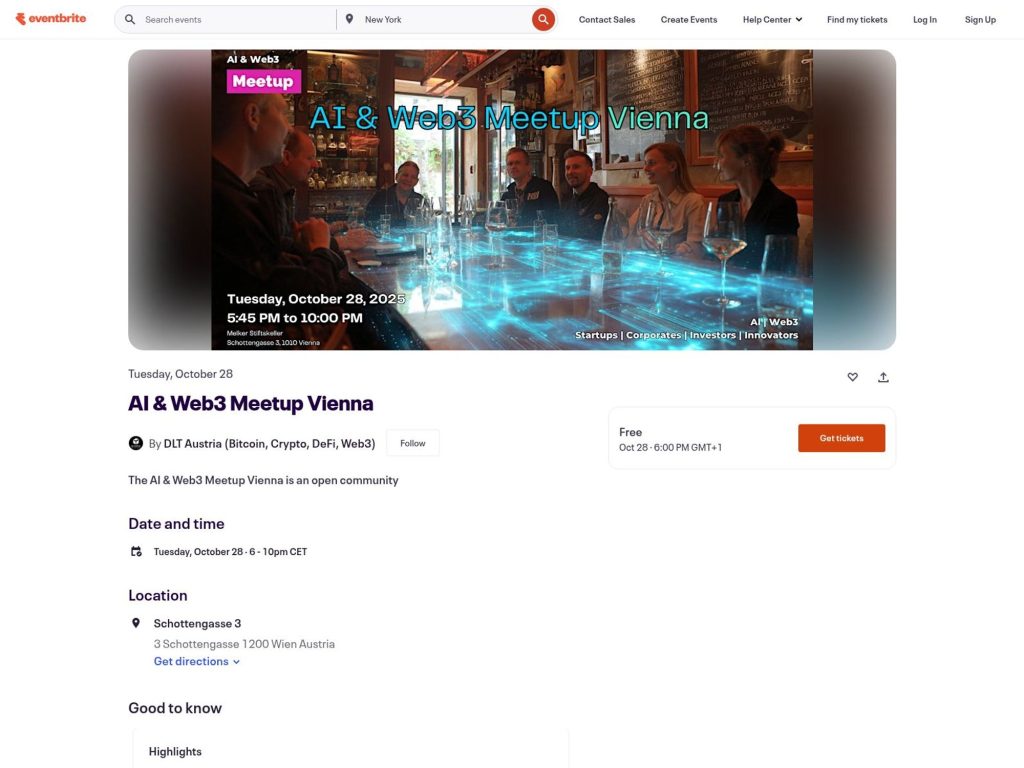AI & Web3 Meetup Vienna - Event screenshot