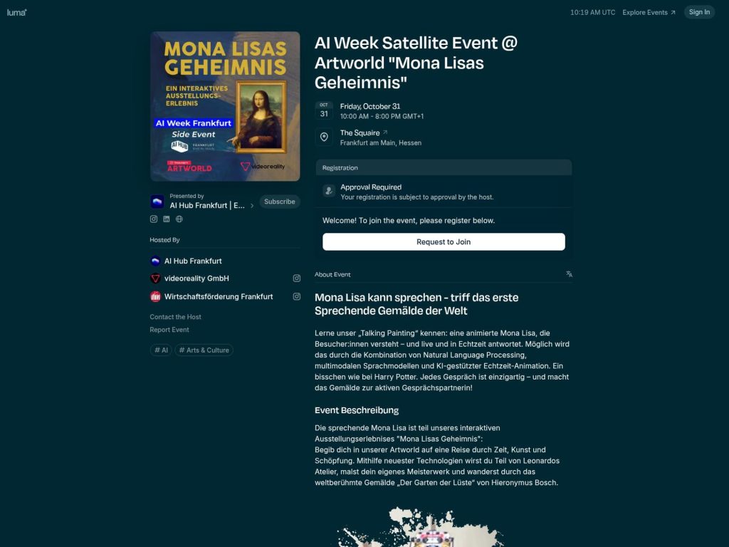 AI Week Satellite Event - Event screenshot