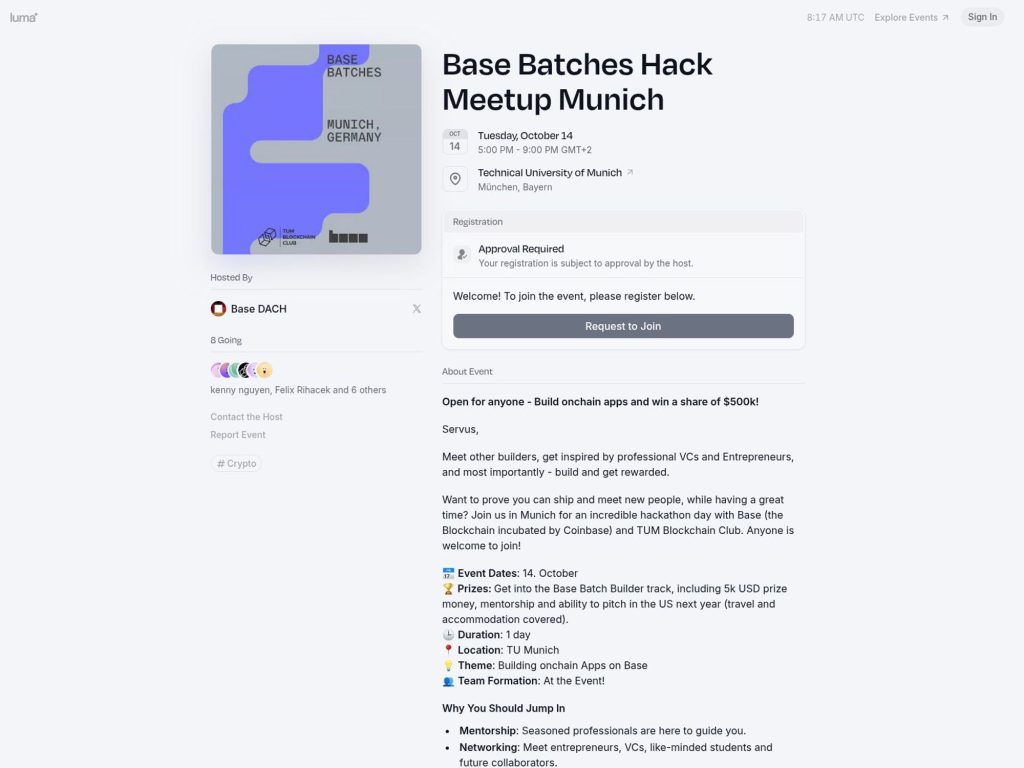 Base Batches Hack Meetup Munich - Event screenshot