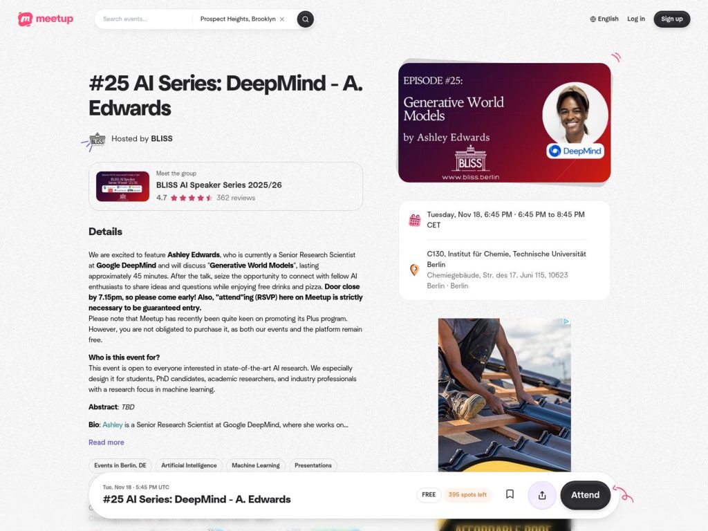 Bliss AI Series - Event screenshot