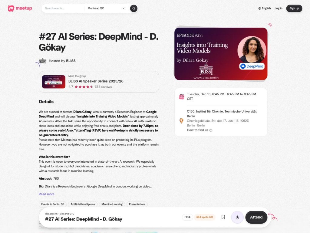 Bliss AI Series - Event screenshot