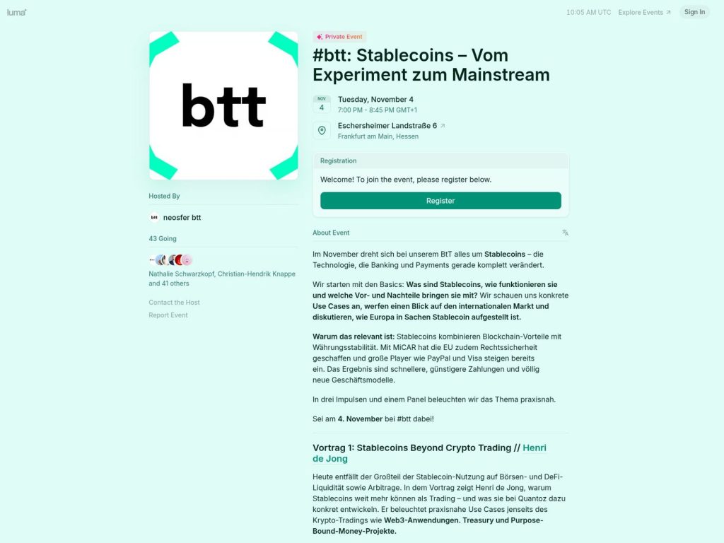 #btt: Stablecoins - Event screenshot