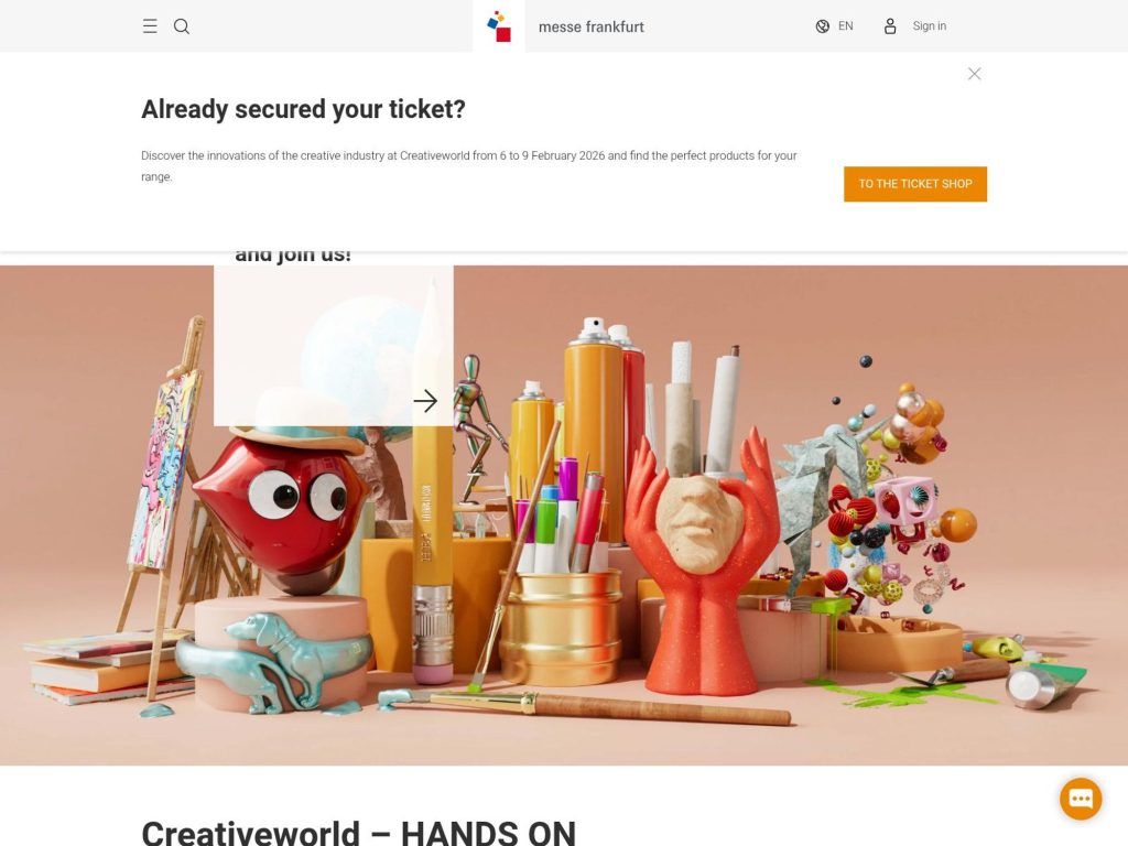 Creativeworld 2026 website