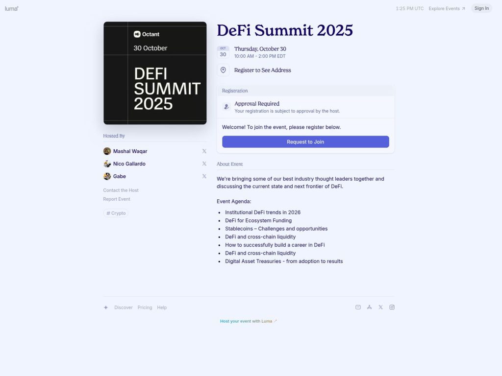 DeFi Summit 2025 - Event screenshot