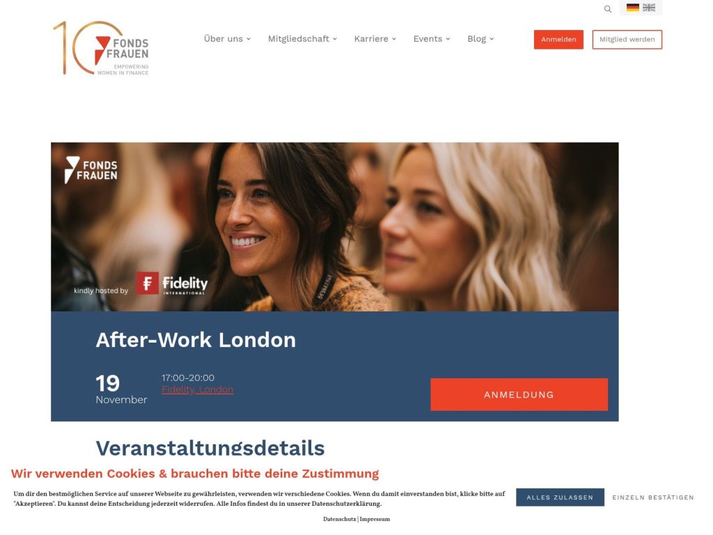 Empowering Women In Finance - After-Work London - Event screenshot