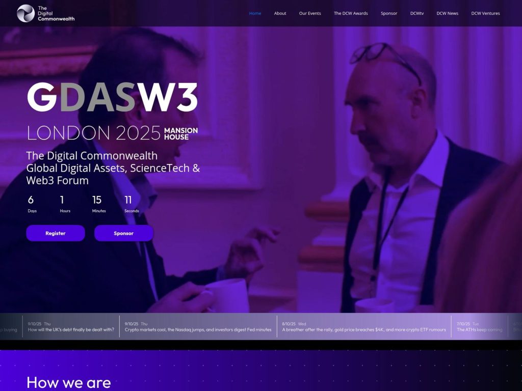 GDASW3 London 2025 - Global Digital Assets, ScienceTech & Web3 Forum - Event screenshot