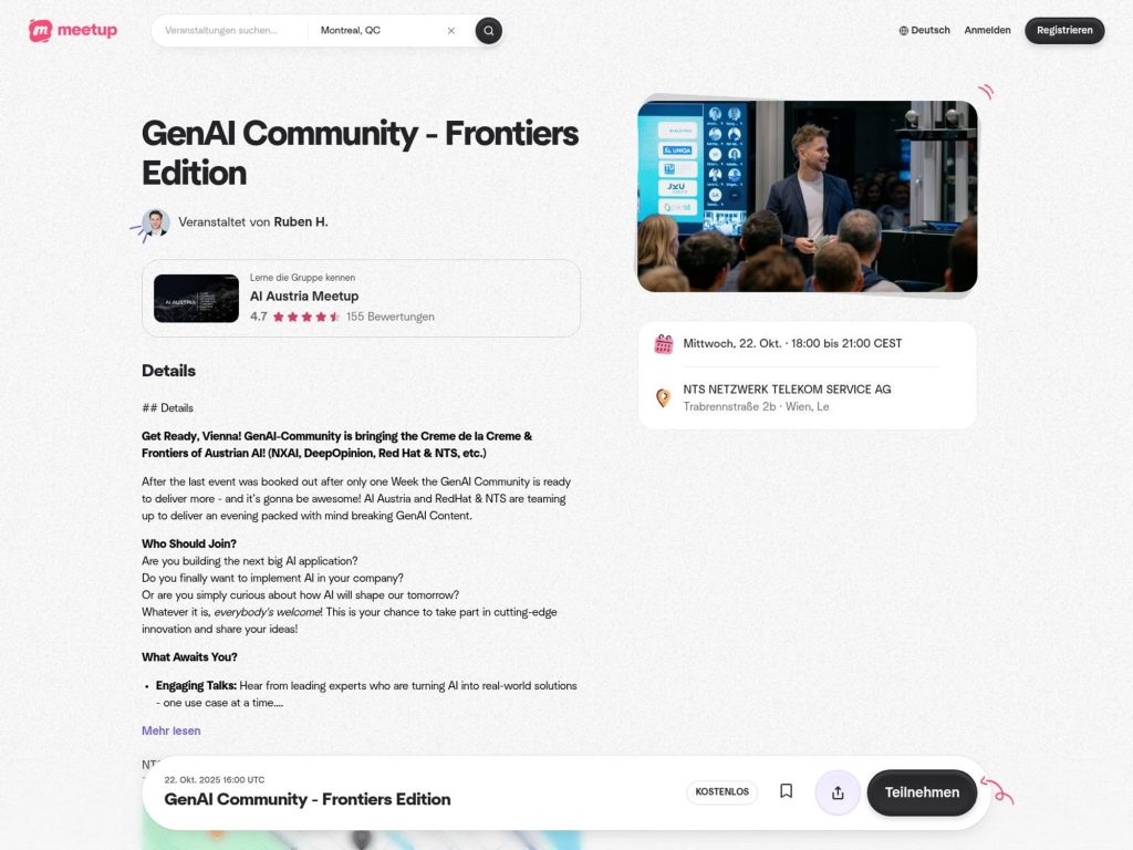 GenAI Community - Frontiers Edition - Event screenshot