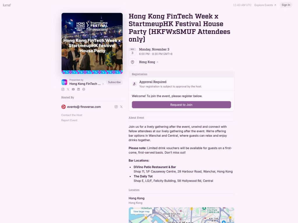Hong Kong FinTech Week - Event screenshot