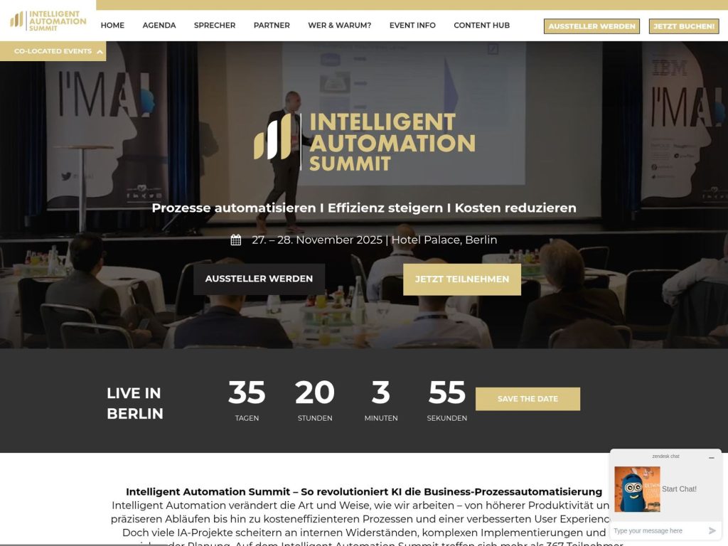 Intelligent Automation Summit - Event screenshot
