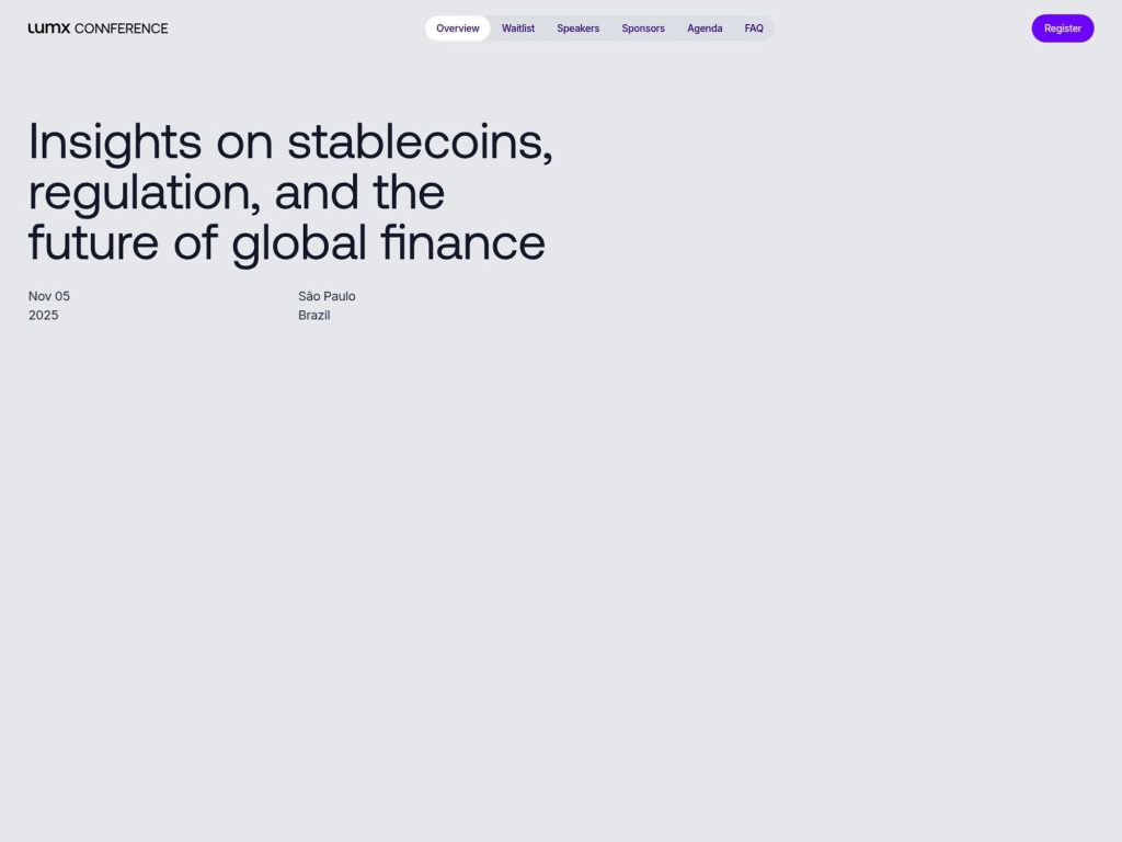 Lumx Connference - Insights on stablecoins, regulation, and the future of global finance - Event screenshot