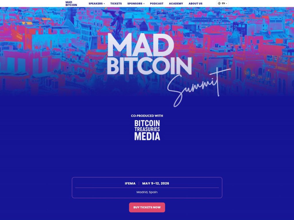 Madbitcoin Summit 2026 screenshot