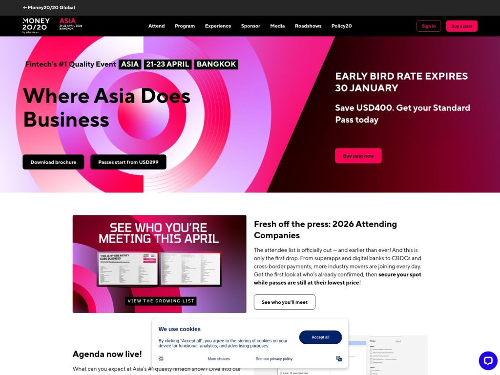 Money20/20 Asia 2025 website