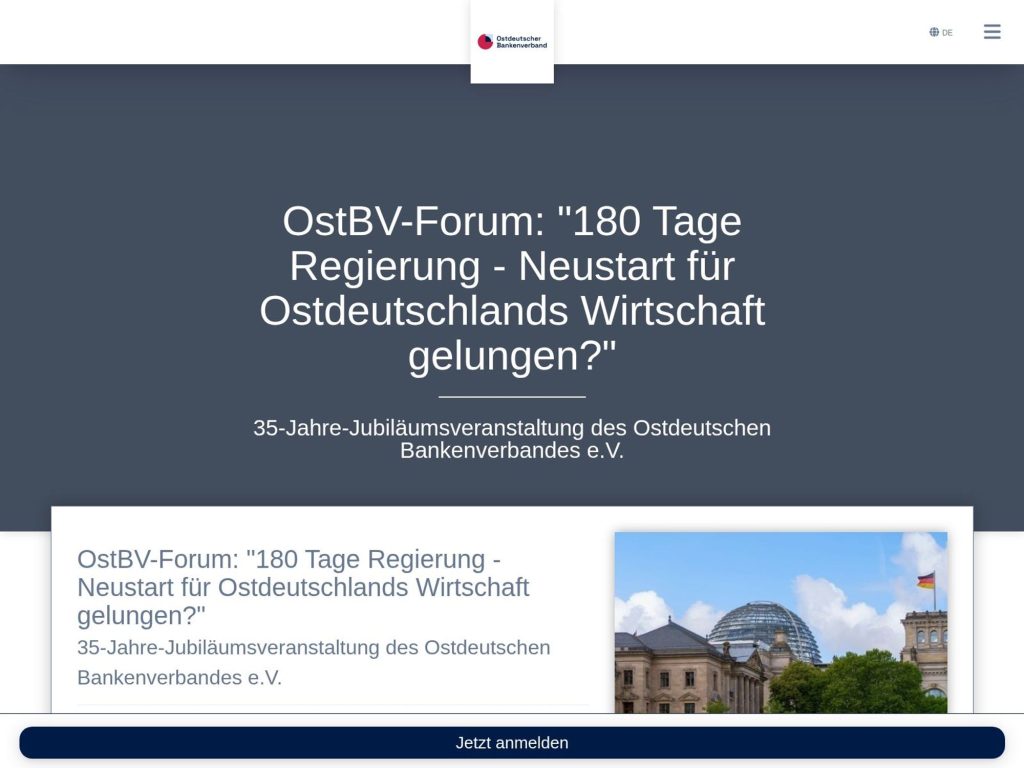 OstBV-Forum: "180 Tage Regierung image