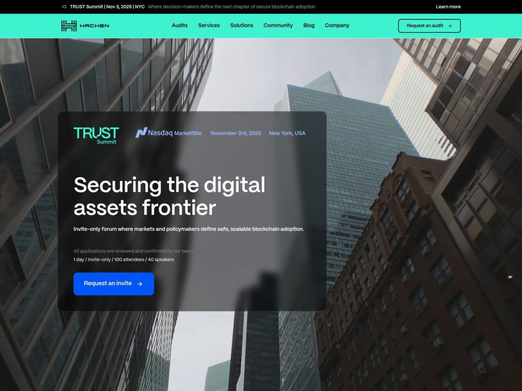 Securing the digital assets frontier - Event screenshot