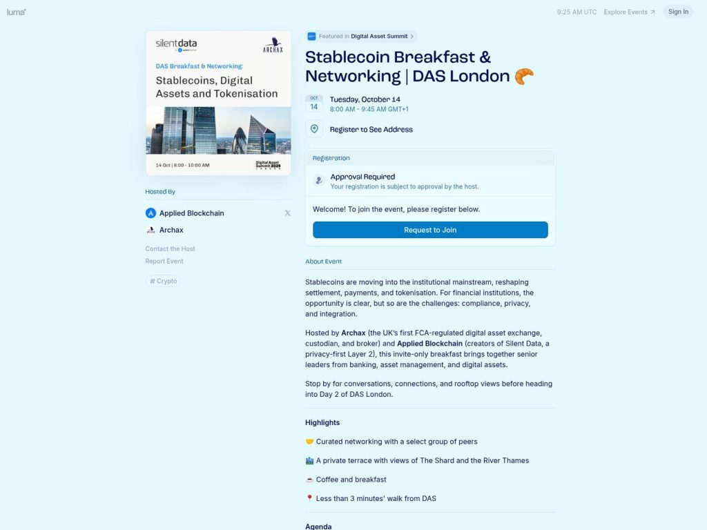 Stablecoin Breakfast & Networking image