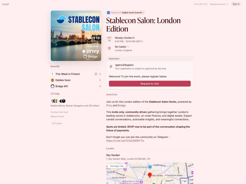 Stablecon Salon - Event screenshot