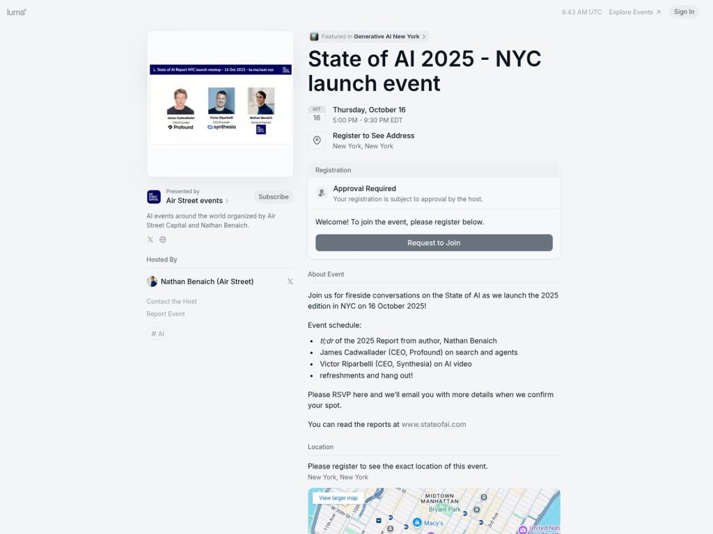 State of AI 2025 - NYC launch event - Event screenshot