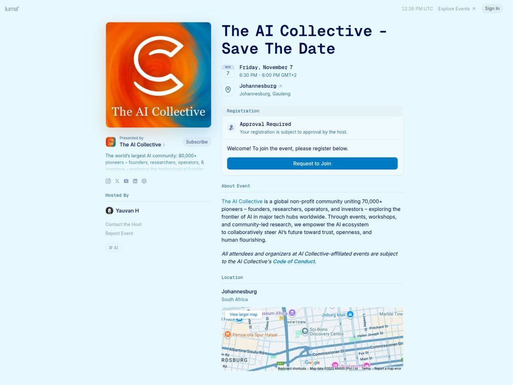 The AI Collective - Save The Date - Event screenshot