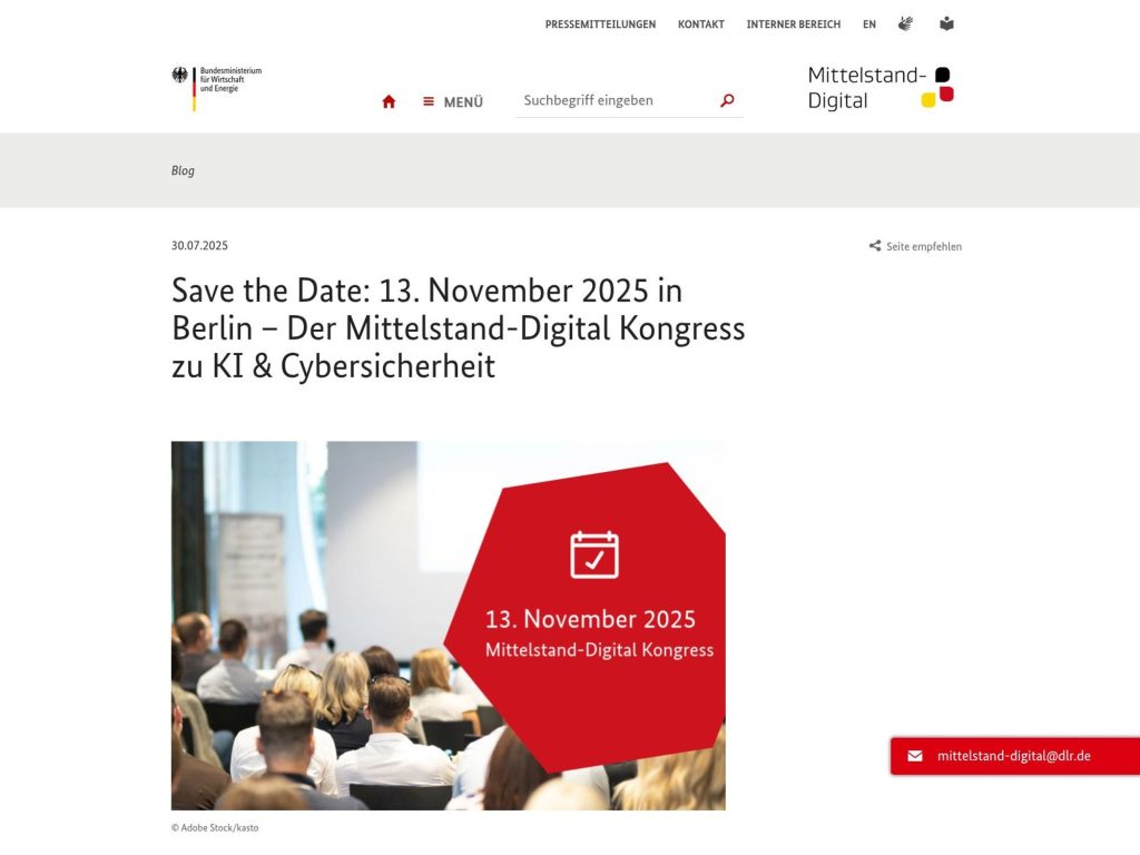 The SME Digital Congress on AI & Cybersecurity - Event screenshot