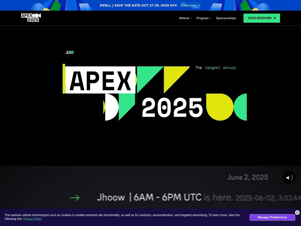 XRP Ledger Apex 2025 screenshot