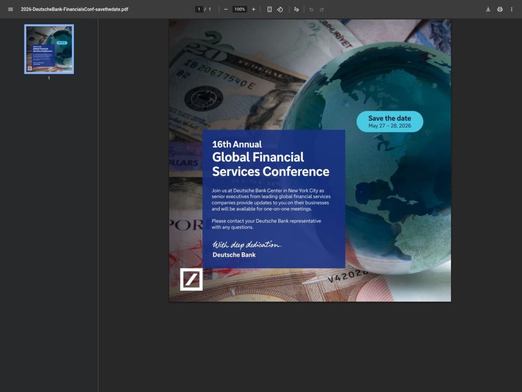 16th Annual Global Financial Services Conference website
