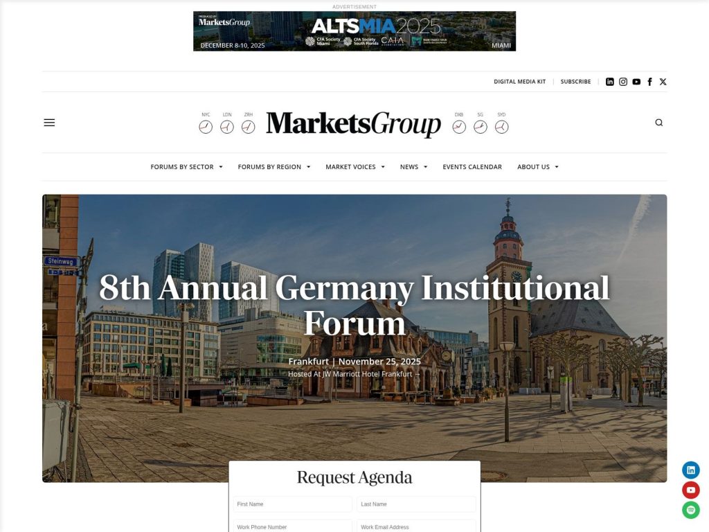 8th Annual Germany Institutional Forum - Event screenshot