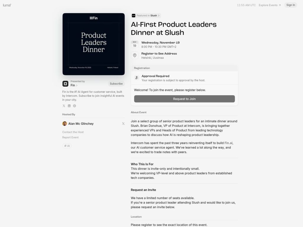 AI-First Product Leaders - Event screenshot