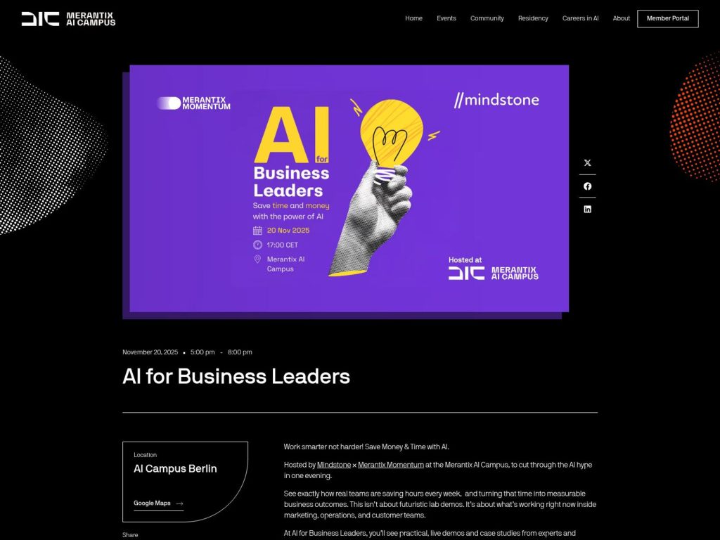 AI for Business Leaders - Event screenshot