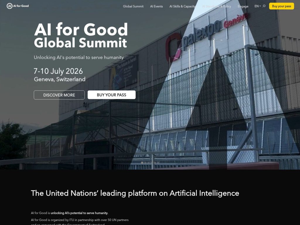 AI for Good Global Summit website