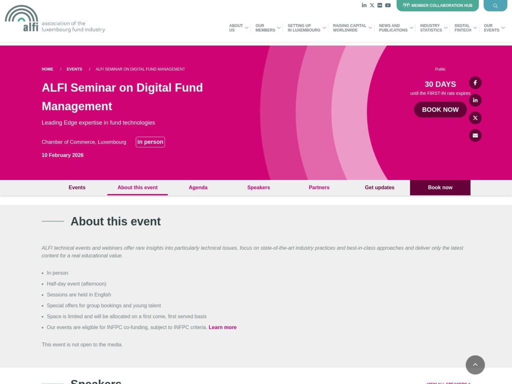 ALFI Seminar on Digital Fund Management image