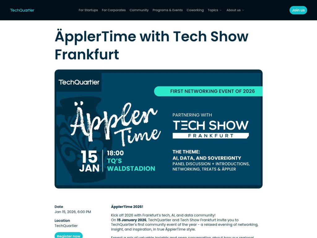 ÄpplerTime with Tech Show Frankfurt image