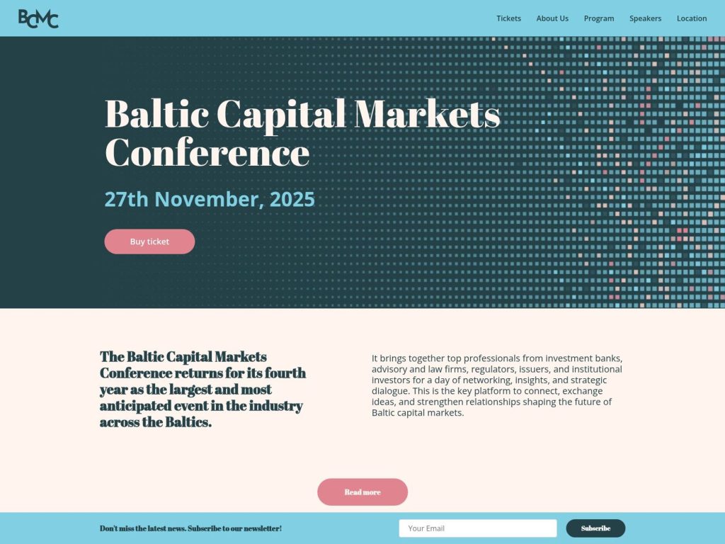 Baltic Capital Markets Conference 2025 - Event screenshot