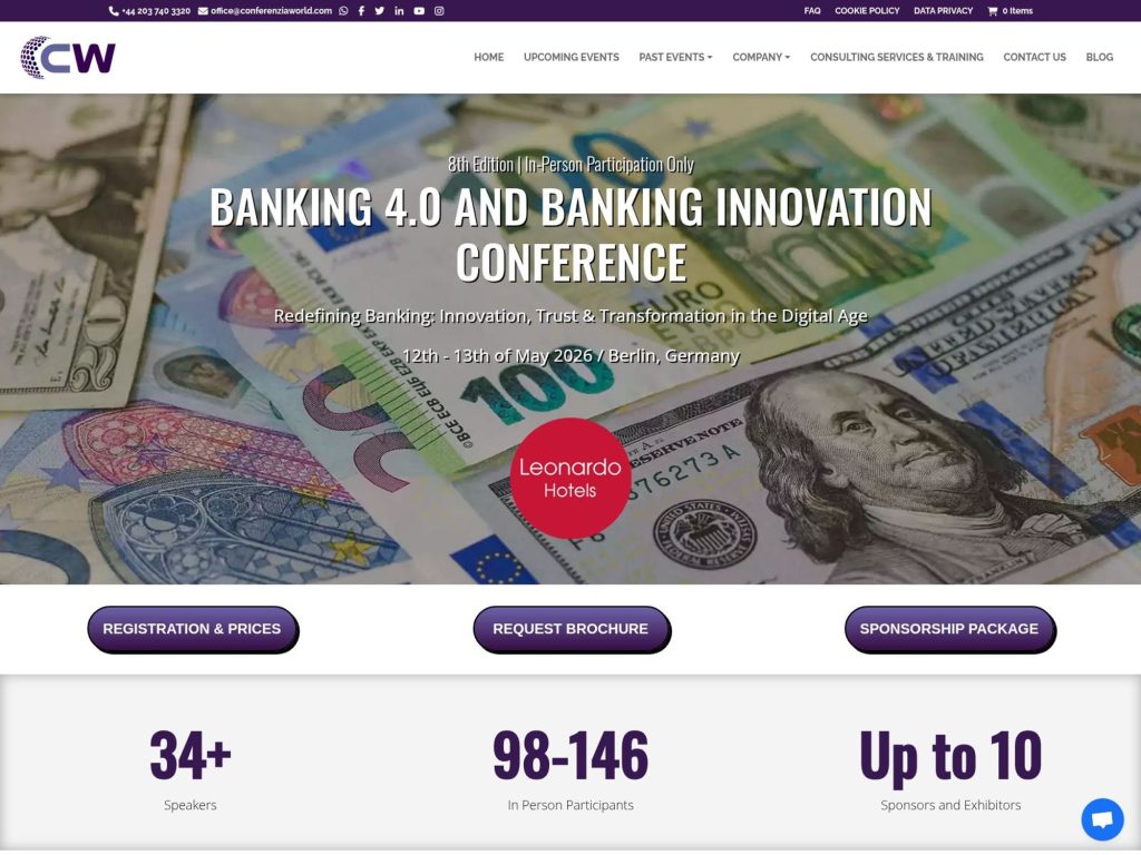 Banking 4 0 And Banking Innovation Conference website