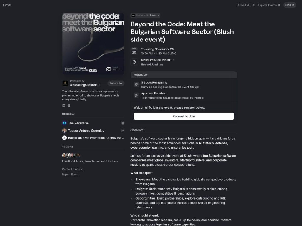 Beyond the Code: Meet the Bulgarian Software Sector - Event screenshot