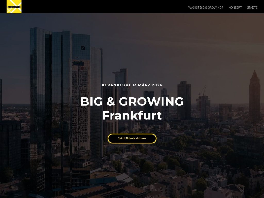 Big & Growing Frankfurt website