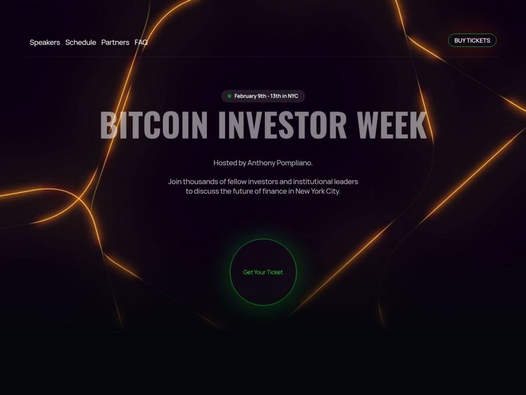 Bitcoin Investor Week 2026 website