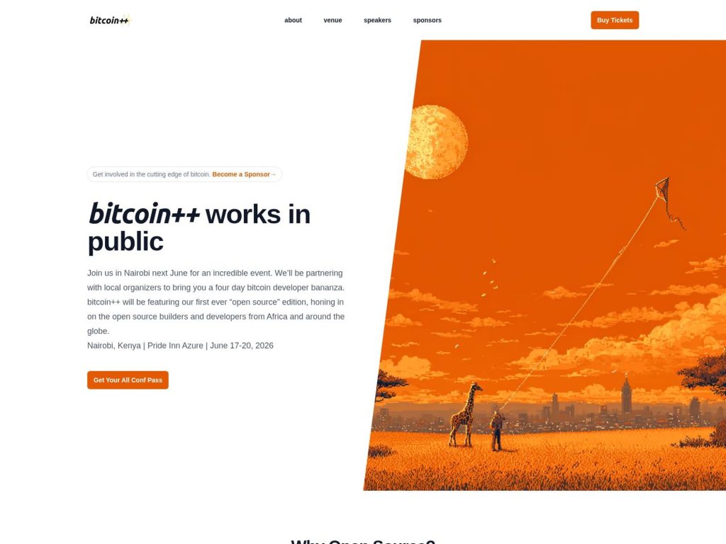 bitcoin++ Nairobi website