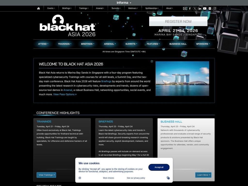 Black Hat Asia 2026 website
