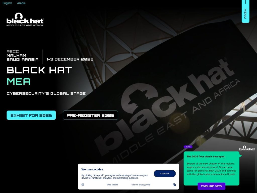 Black Hat MEA 2026 website