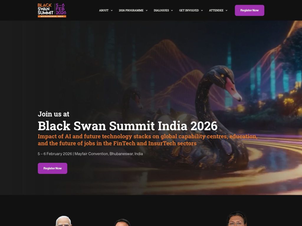 Black Swan Summit India website