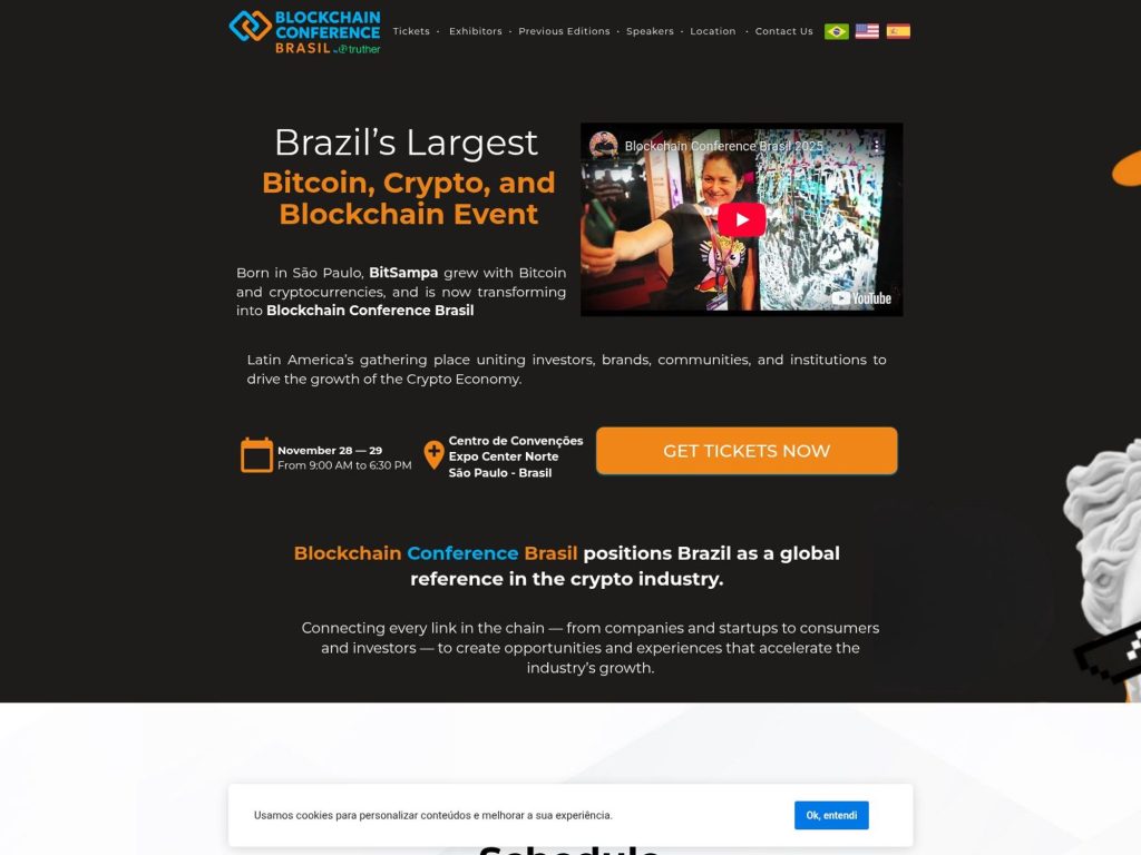 Blockchain Conference Brasil website