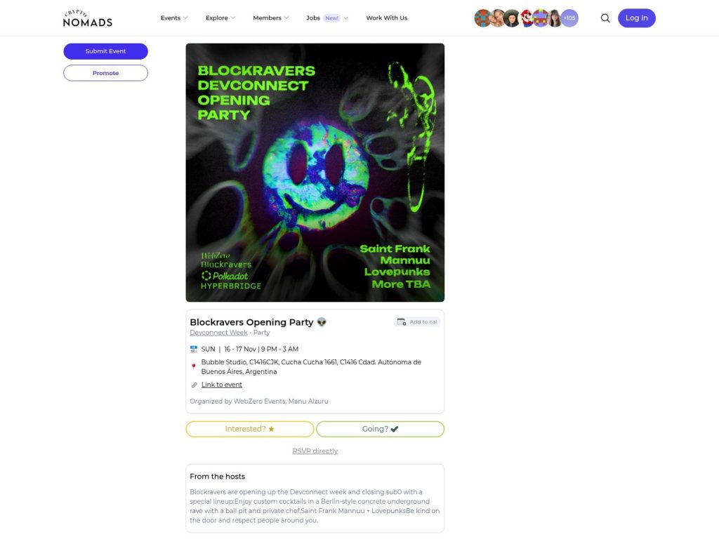 Blockravers Opening Party - Event screenshot