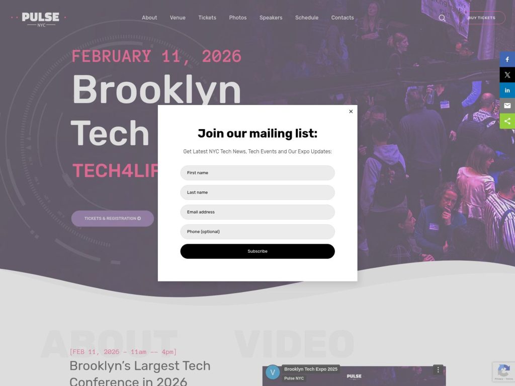 Brooklyn Tech Expo 2026 website