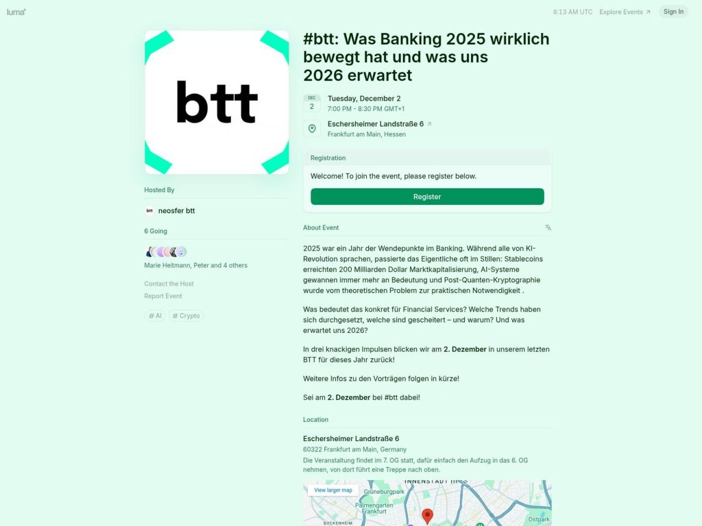#btt: Was Banking 2025 wirklich bewegt hat und was uns 2026 erwartet - Event screenshot